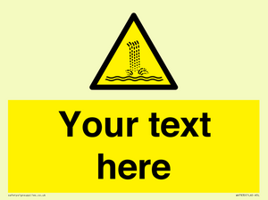 Custom warning artificial waterfall